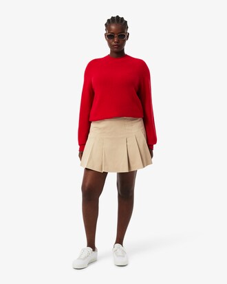 Kurzer Faltenrock aus Stretch-Baumwolle