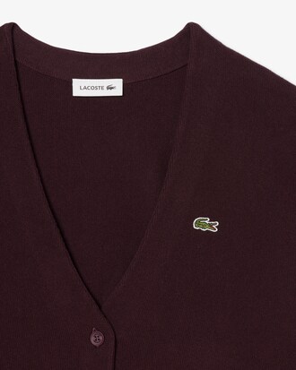Cardigan aus Baumwolle mit Moosstrick und V-Ausschnitt