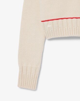 Runway grafischer Wolljersey-Pullover