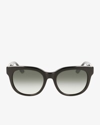 Ovale Acetat-Sonnenbrille mit Kroko-Print