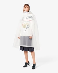 Runway Oversized Poncho Parka, bedruckt