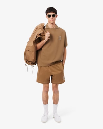 Loose Fit-Polohemd aus Piqu&eacute; mit gesticktem Badge