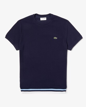 Herren MADE IN FRANCE dreifarbig gestreiftes T-Shirt