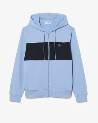 Hoodie mit Rei&szlig;verschluss und Colorblock-Design