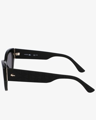 Rechteckige Acetat-Sonnenbrille mit Monogramm