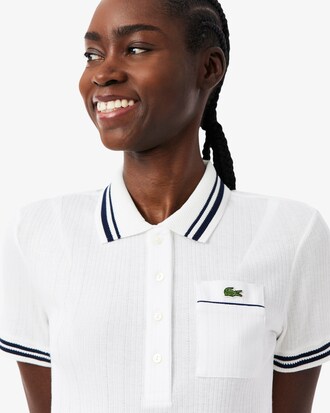 Franz&ouml;sisches Slim Fit-Polohemd aus Rippstrick