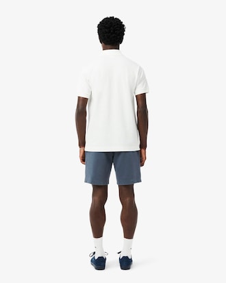 Shorts aus Baumwollfleece mit verwaschenem Effekt