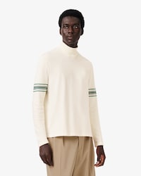 Runway Pullover aus Jersey mit hohem Kragen und Streifenmuster