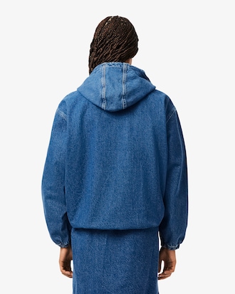 &Uuml;bergro&szlig;e Popover-Jacke aus Denim
