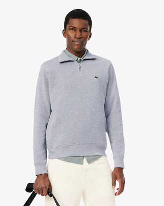 Sweatshirt aus Interlock mit hohem Kragen und Rei&szlig;verschluss