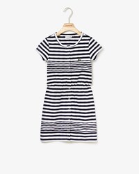 M&auml;dchen Baumwollkleid mit Streifen aus texturierter Baumwolle