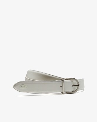 Damen L.12.12 Lederg&uuml;rtel mit Dornschlie&szlig;e mit LACOSTE-Gravur