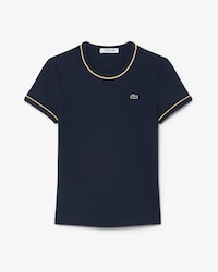 T-Shirt aus Jersey mit Kontrasteinfassung