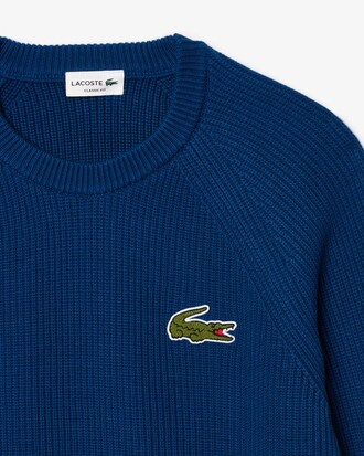 Badge-Pullover aus Rippstrick-Baumwolle