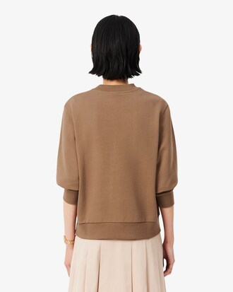 Relaxed Fit-Sweatshirt aus Fleece mit Rundhalsausschnitt
