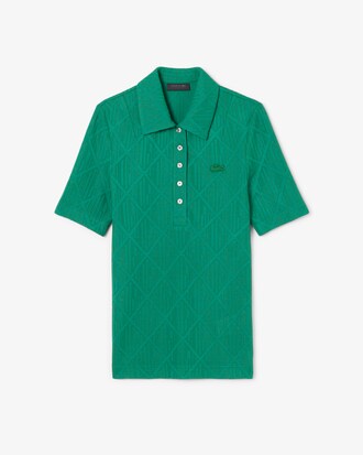 Slim Fit-Polohemd Runway mit Jacquard-Monogramm
