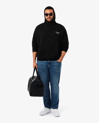 Hoodie aus Fleece mit mehreren Prints