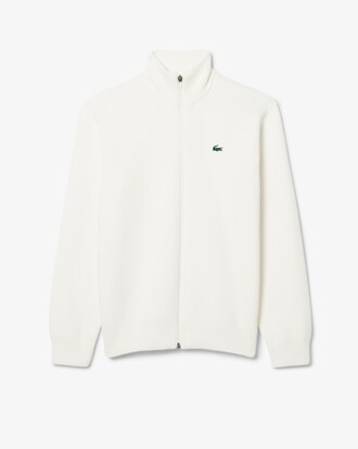 Golfpullover aus Rippstrick mit Reißverschluss