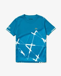 Jungen Piqué T-Shirt mit geometrischem Design LACOSTE SPORT