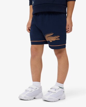 Gestreifte Sportshorts aus Frottee