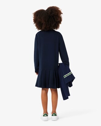Kleid aus Fleece mit langen Ärmeln
