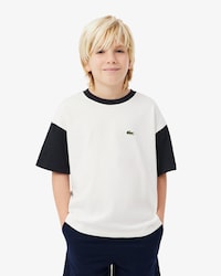 T-Shirt aus Baumwolle mit kontrastierender Einfassung