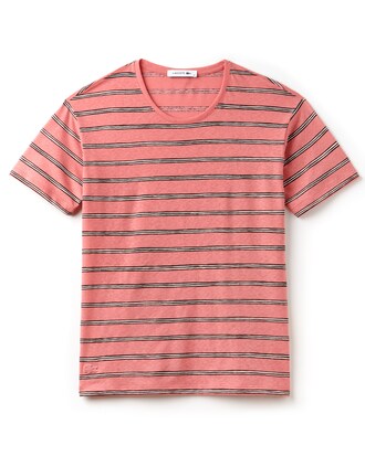 Damen Jersey T-Shirt mit weitem Rundhals und Streifendesign