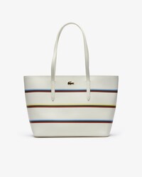 Damen CHANTACO Tote Bag aus gestreiftem Piqu&eacute;-Leder 