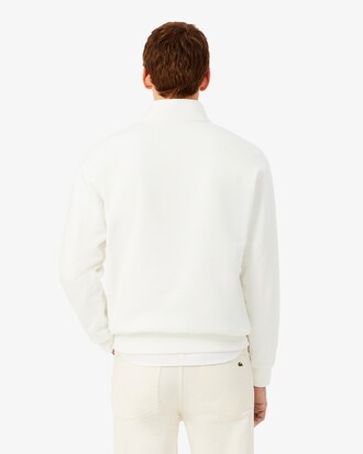 Sweatshirt aus Fleece mit Kragen und Rei&szlig;verschluss