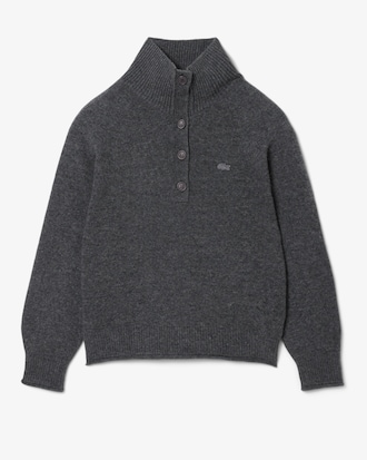 Pullover aus Tuchwolle mit hohem Kragen