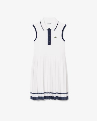 Polokleid aus Stretch-Piqué mit Falten