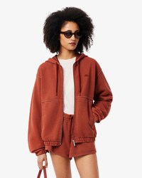 Oversized-Sweatshirt mit Reißverschluss und verwaschenem Effekt