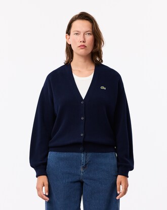 Cardigan aus Baumwolle mit V-Ausschnitt