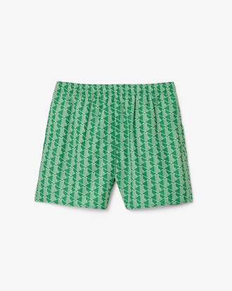 Halblange Badehose mit Monogramm-Druck