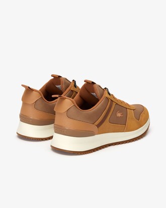 Herren-Sneakers JOGGEUR 2.0 aus Ton-in-Ton Textil und Veloursleder