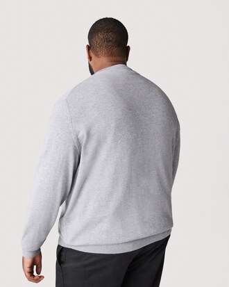 Einfarbiger Pullover aus Baumwolle mit V-Ausschnitt