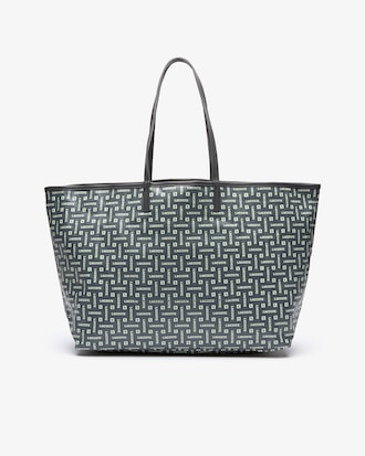 Women's Monogramme Large Coated Cotton Canvas Tote Bag