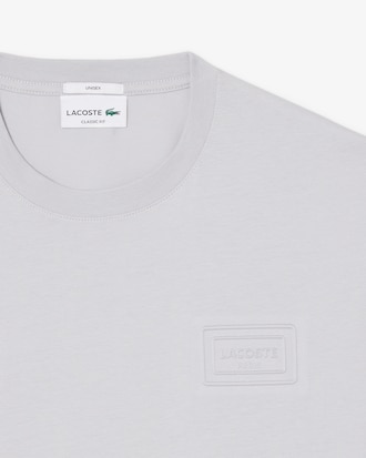 T-Shirt aus Baumwolljersey mit tiefgepr&auml;gtem Branding