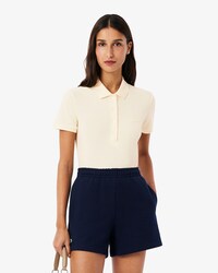 Slim Fit Damen LACOSTE Poloshirt aus Stretch-Baumwoll-Piqué