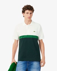 Classic Fit-Polohemd aus Petit Piqu&eacute; mit Colorblock-Design