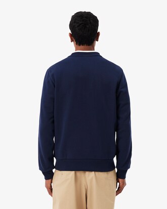 Sweatshirt aus Fleece mit Streifenband