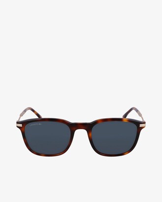 Dreifarbige, rechteckige Acetat-Sonnenbrille