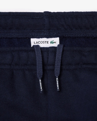 Shorts aus Fleece mit Kontraststreifen