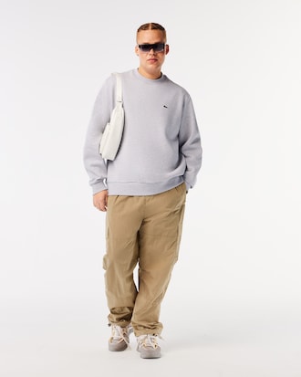 Sweatshirt aus Fleece mit Rundhalsausschnitt