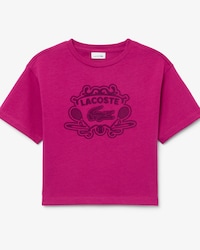 &Uuml;bergro&szlig;es T-Shirt aus Baumwolle mit Badge
