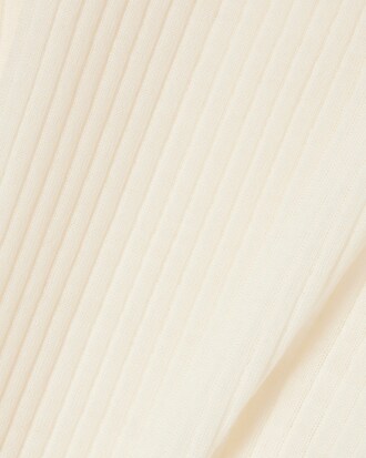 Rippstrickpullover aus Merinowolle mit kurzen Ärmeln