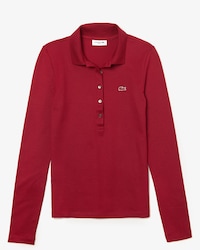 LACOSTE Slim Fit Damen-Poloshirt aus Mini-Piqué mit Stretch