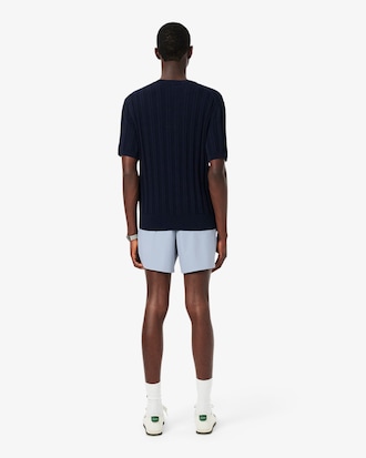 Straight Fit-Bermudashorts aus Stretchmaterial