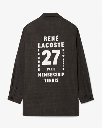 Overshirt Runway aus Wolle mit Print