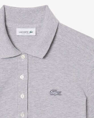 Slim Fit Damen LACOSTE Poloshirt aus Stretch-Baumwoll-Piqu&eacute;